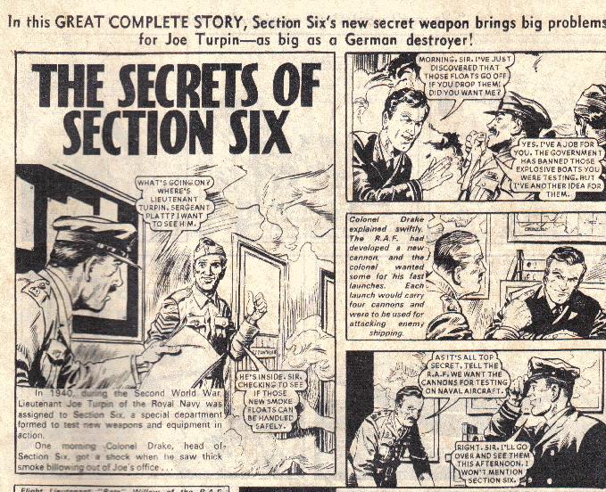 Artwork from The Secrets of Section Six. The Victor issue 722.' © D.C. Thomson Co. Ltd.